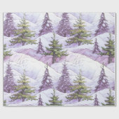 Lila grünes Weihnachtsmuster#4 ID1009 Geschenkpapier (Flach)