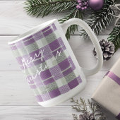 Lila grünes Weihnachtsmuster#7 ID1009 Kaffeetasse