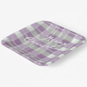 Lila grünes Weihnachtsmuster#7 ID1009 Pappteller (Gewinkelt)