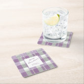 Lila grünes Weihnachtsmuster#7 ID1009 Rechteckiger Pappuntersetzer (Vor Ort)