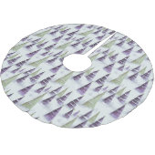 Lila grünes Weihnachtsmuster#8 ID1009 Polyester Weihnachtsbaumdecke (Schrägansicht)
