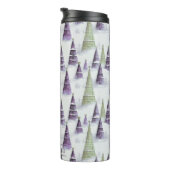 Lila grünes Weihnachtsmuster#8 ID1009 Thermosbecher (Nach rechts gedreht)