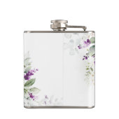 Lila Grünfläche Lavendel Floral Flask Flachmann (Rückseite)