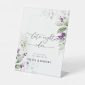 Lila Grünflächen Lavendel Date Night Sockelschild (Vorderseite)