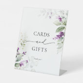 Lila Grünflächen Lavendel Karten und Geschenkszeic Sockelschild (Vorderseite)