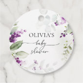 Lila Grünflächen Lavender Gefäldemarken Geschenkanhänger (Vorderseite)