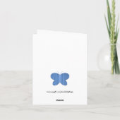 Lila Grunge Daisies und Schmetterling Dankeschön K Dankeskarte (Rückseite)