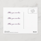 Lila Grunge Heart Postkarte (Rückseite)