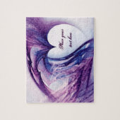 Lila Grunge Heart Puzzle (Vertikal)