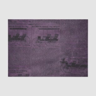 Lila Grunge-Style beschädigtes Vintage-Zeitungspap Seidenpapier