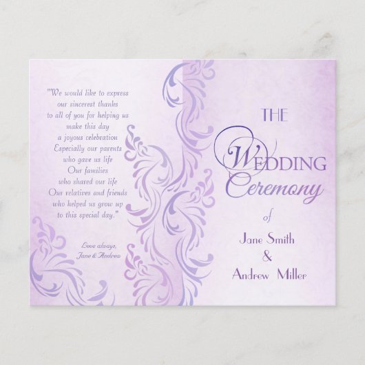 Lila Grungy-Hochzeiten (Vorderseite)