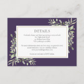 Lila Grünpflanzen Blumenzwiebeldetails Begleitkarte (Vorderseite)