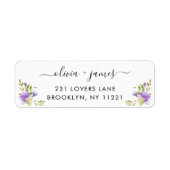 Lila Grünpflanzen Foliage Floral Wasserfarbe (Vorne)