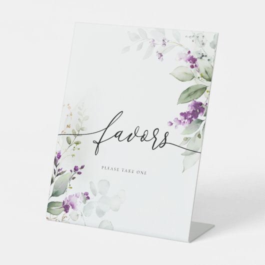 Lila Grünpflanzen Lavender Favors-Zeichen Sockelschild (Vorderseite)