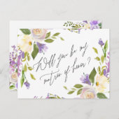 Lila Grünpflanzen sind meine Ehrenmatrone Einladungspostkarte (Vorne/Hinten)