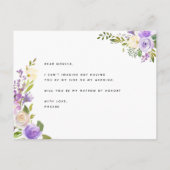 Lila Grünpflanzen sind meine Ehrenmatrone Einladungspostkarte (Rückseite)