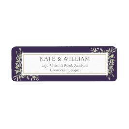 Lila Grünpflanzen Wasserfarbenfolie