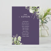 Lila Grünsitzplan Tischnummer (Stehend Vorderseite)