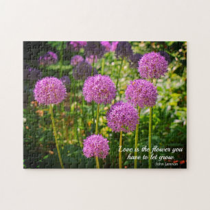 Lila Gruppe von Allium Blume Motivierend Angebot Puzzle