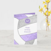 lila Grußball-Gruß Karte (Gelbe Blume)