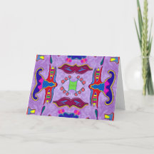 Lila Grußkarte für Drachen