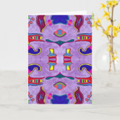 Lila Grußkarte für Drachen Karte (Gelbe Blume)