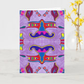 Lila Grußkarte für Drachen Karte (Gelbe Blume)