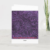 Lila Grußkarte Karte (Rückseite)
