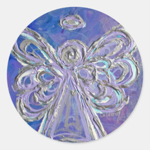 Lila Guardian Angel Art Decal Stickers
