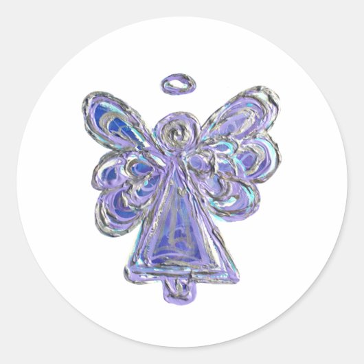 Lila Guardian Angel Art Decal Stickers (Vorderseite)