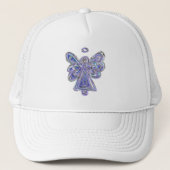 Lila Guardian Angel Custom Art Hat oder Cap Truckerkappe (Vorderseite)