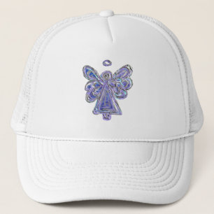 Lila Guardian Angel Custom Art Hat oder Cap Truckerkappe