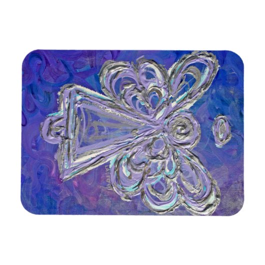 Lila Guardian Angel Custom Magnet Art Malerei (Horizontal)