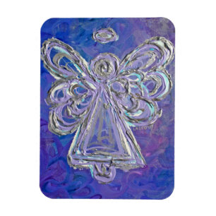 Lila Guardian Angel Custom Magnet Art Malerei