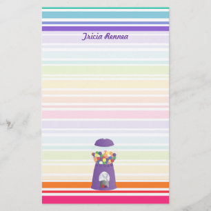 Lila Gumball Maschine Briefpapier