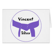 Lila Gürtel für Kampfkunst (Vorderseite (Horizontal))