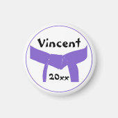 Lila Gürtel für Kampfkunst Magnet (Vorne)