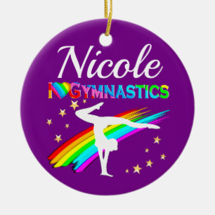 LILA GYMNASTICS SUPER STAR DESIGN KERAMIK ORNAMENT
