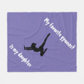 Lila Gymnastik Fleece Blanket für Mädchen (Vorderseite (Horizontal))