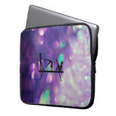 Lila Gymnastik Neoprenschläfer Laptopschutzhülle (Vorderseite Links)