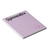 Lila Gymnastik Notepad Notizblock (angewinkelt)