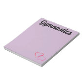 Lila Gymnastik Notepad Notizblock (Rotiert)