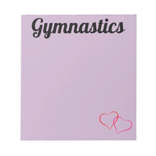 Lila Gymnastik Notepad Notizblock (Vorderseite)