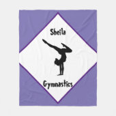 Lila Gymnastik Personalisiert Fleecedecke (Vorderseite)
