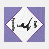 Lila Gymnastik Personalisiert Fleecedecke (Vorderseite (Horizontal))