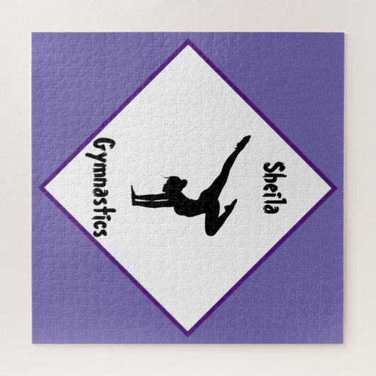 Lila Gymnastik Personalisiert Puzzle (Horizontal)