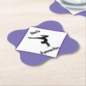 Lila Gymnastik Personalisiert Untersetzer (angewinkelt)