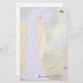 Lila Haahaar Meerjungfrau! Briefpapier (Vorne/Hinten)