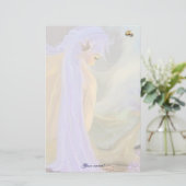 Lila Haahaar Meerjungfrau! Briefpapier (Stehend Vorderseite)