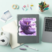 Lila Haarbusche: Haare, egal. Aufkleber (iPad Hülle)